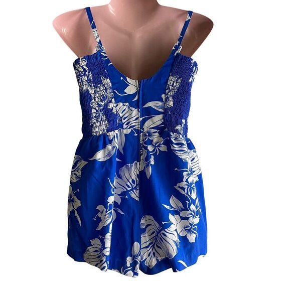 Hilo Hattie Romper Womens 10 Floral Hawaiian Adjustable Straps Built In Bra - Picture 4 of 9